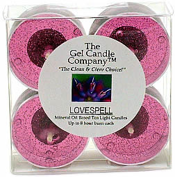 (image for) Lovespell Inspired Scented Gel Candle Tea Lights - 4 pk.